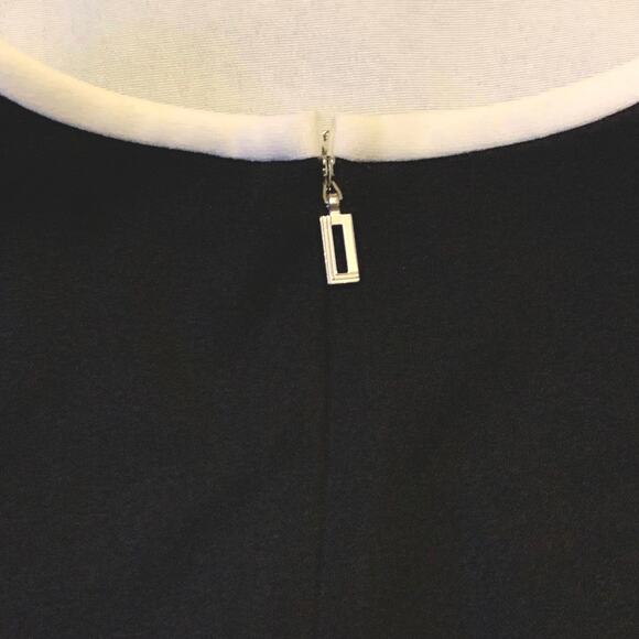 Karl Lagerfeld Paris Womens Dress Sz. 12 Black and White Trim Sheath Knee Length - Picture 13 of 16
